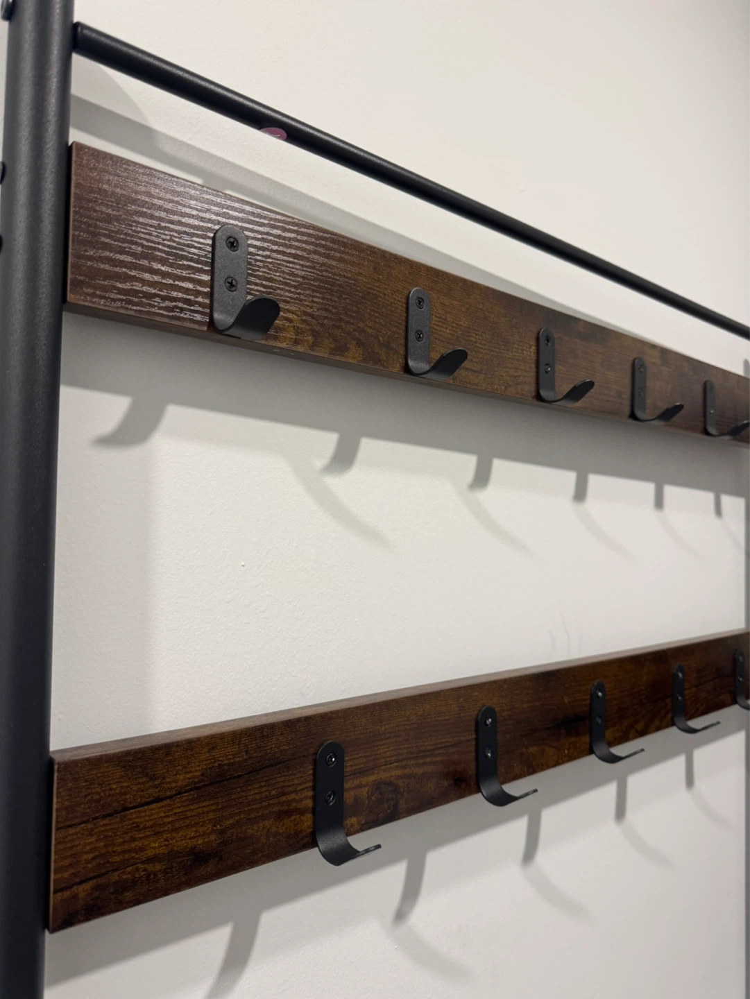 Rustic Entryway Coat Rack with Shoe Bench - photo 2