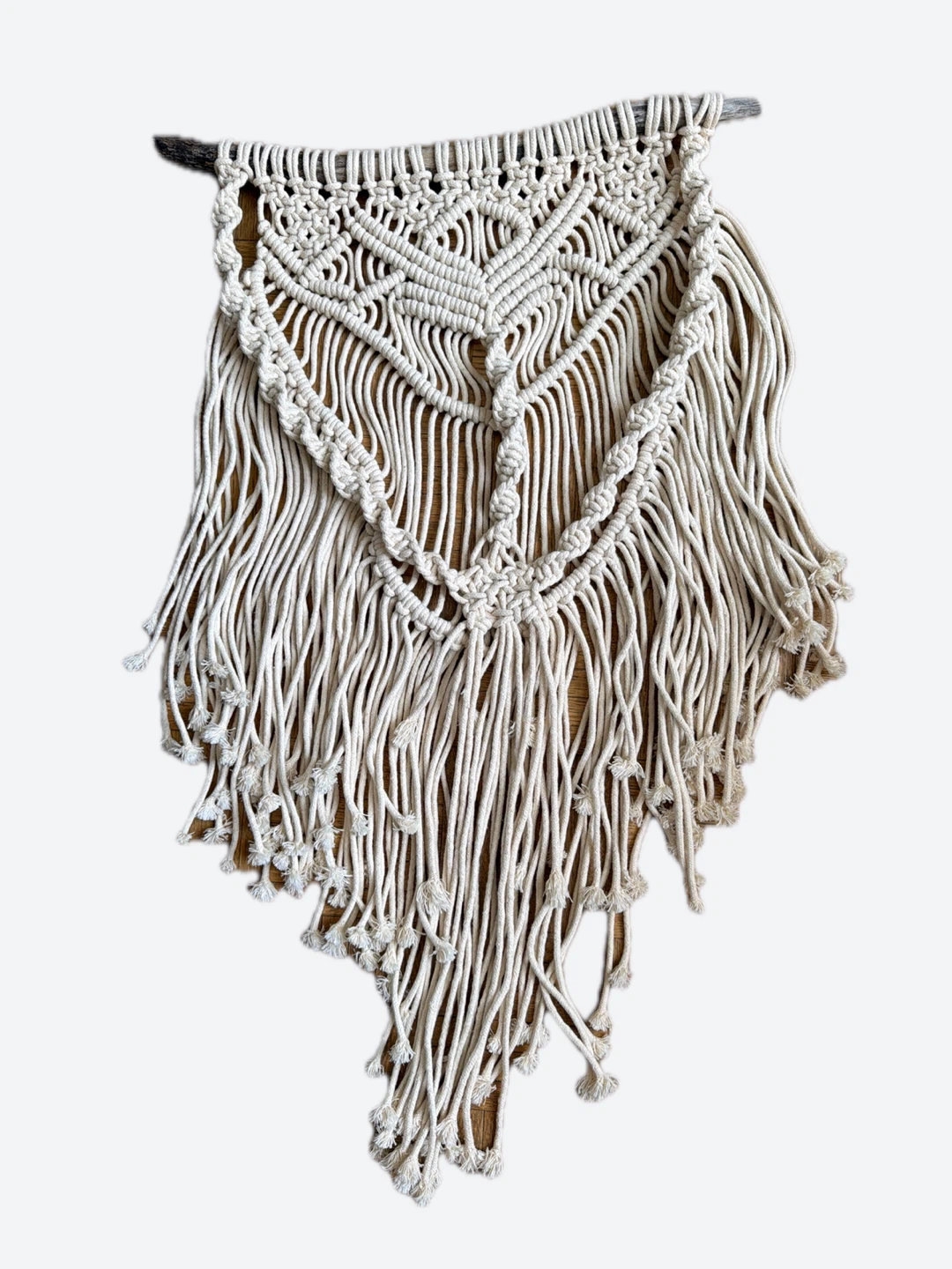 Bohemian Macrame Wall Hanging with Driftwood