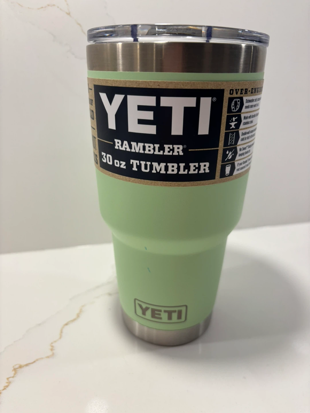 NEW YETI Rambler 30 oz Tumbler W/Magslider Lid Mint Green NEW - photo 2
