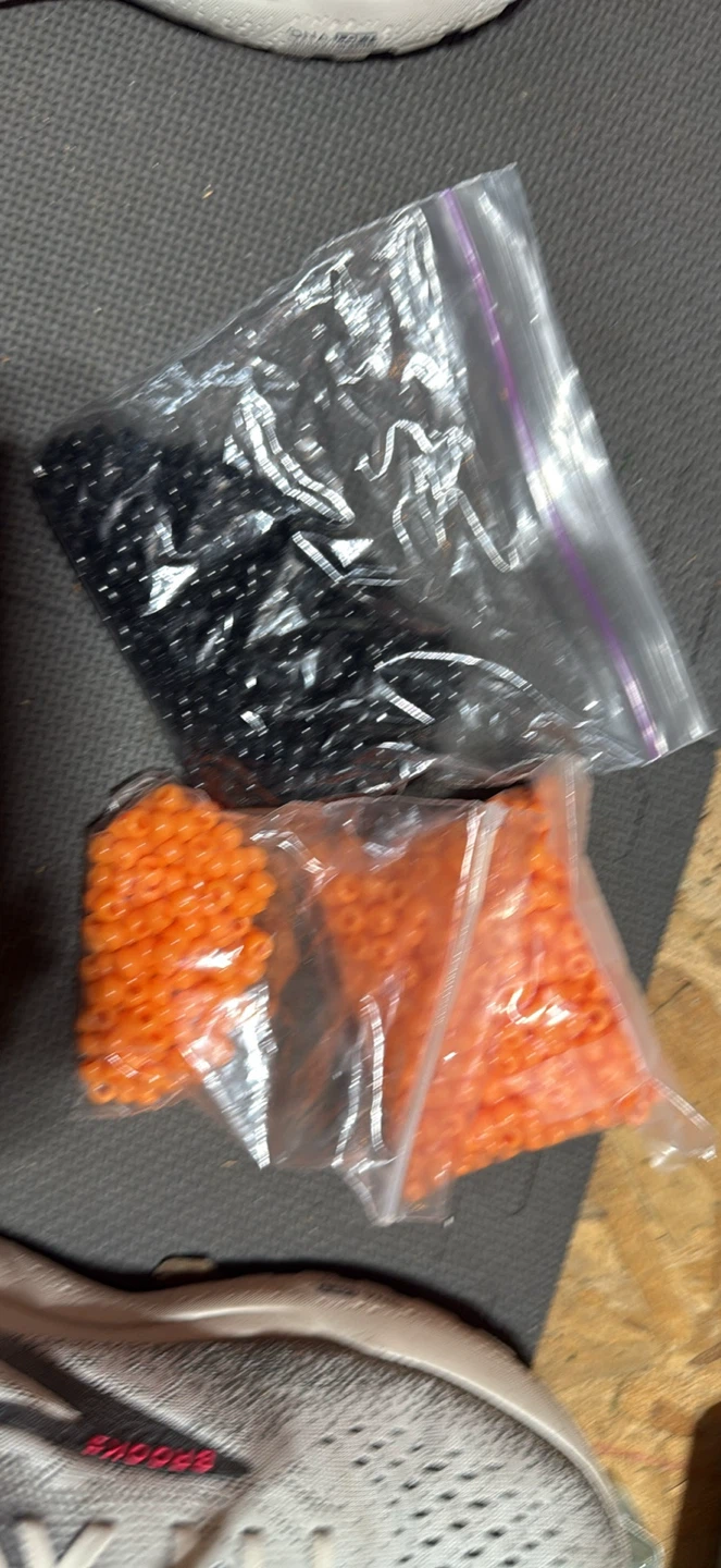 Black and Orange Beads Craft Lot