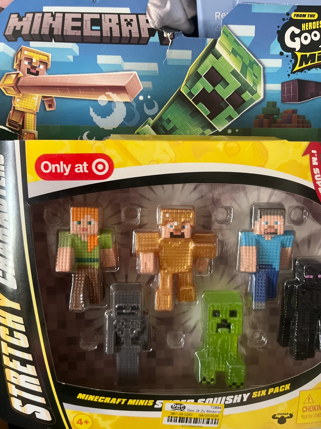 Minecraft Minis Stretchy Squishy Six Pack