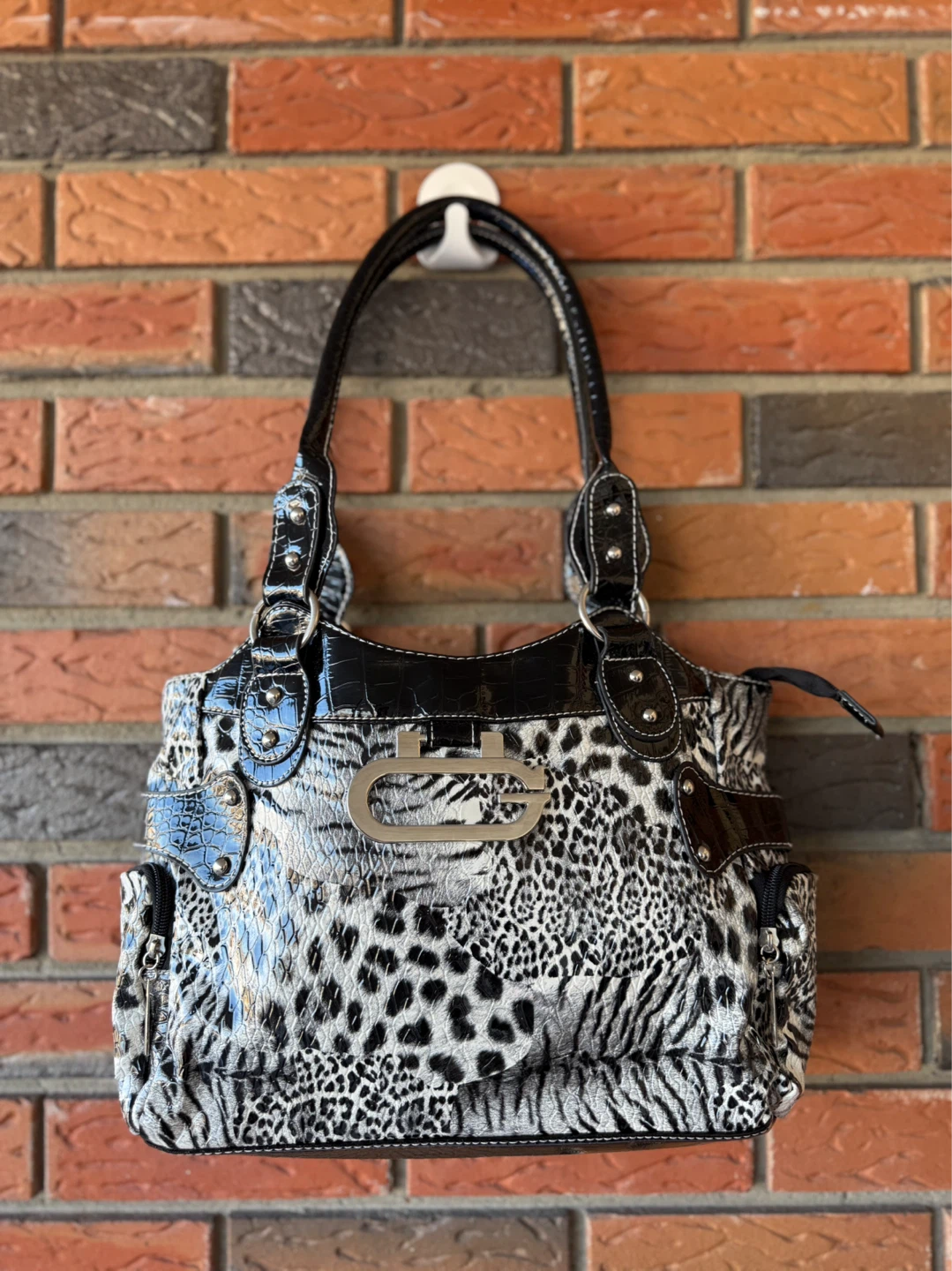 Guess Leopard Print Shoulder Bag