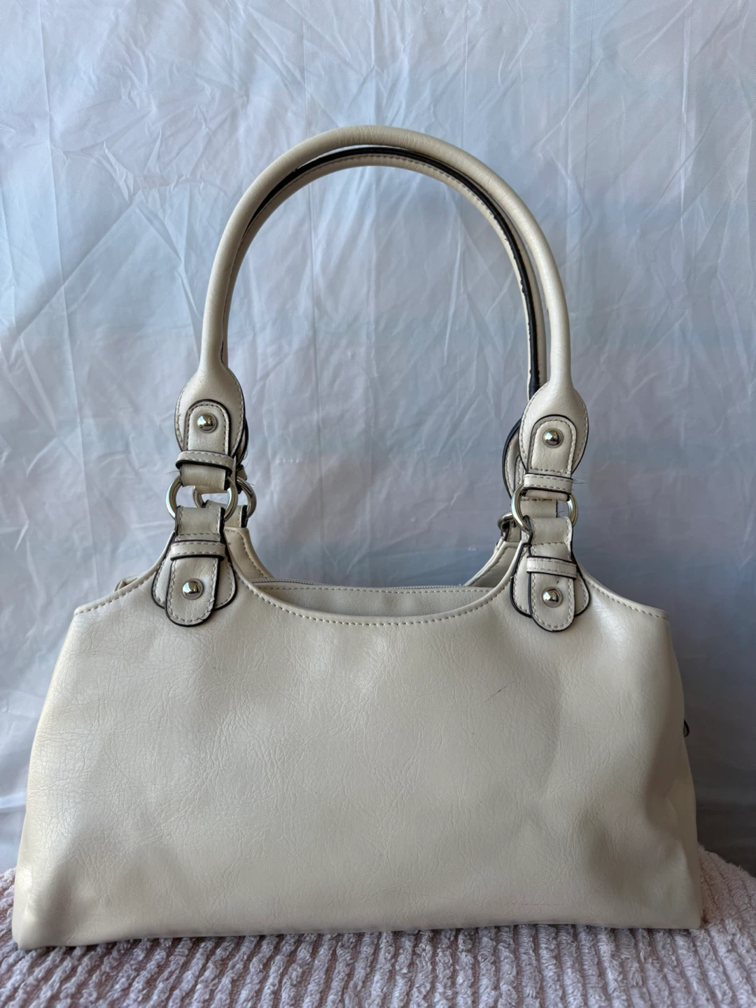 Rosetti Cream Faux Leather Tote Handbag - photo 2