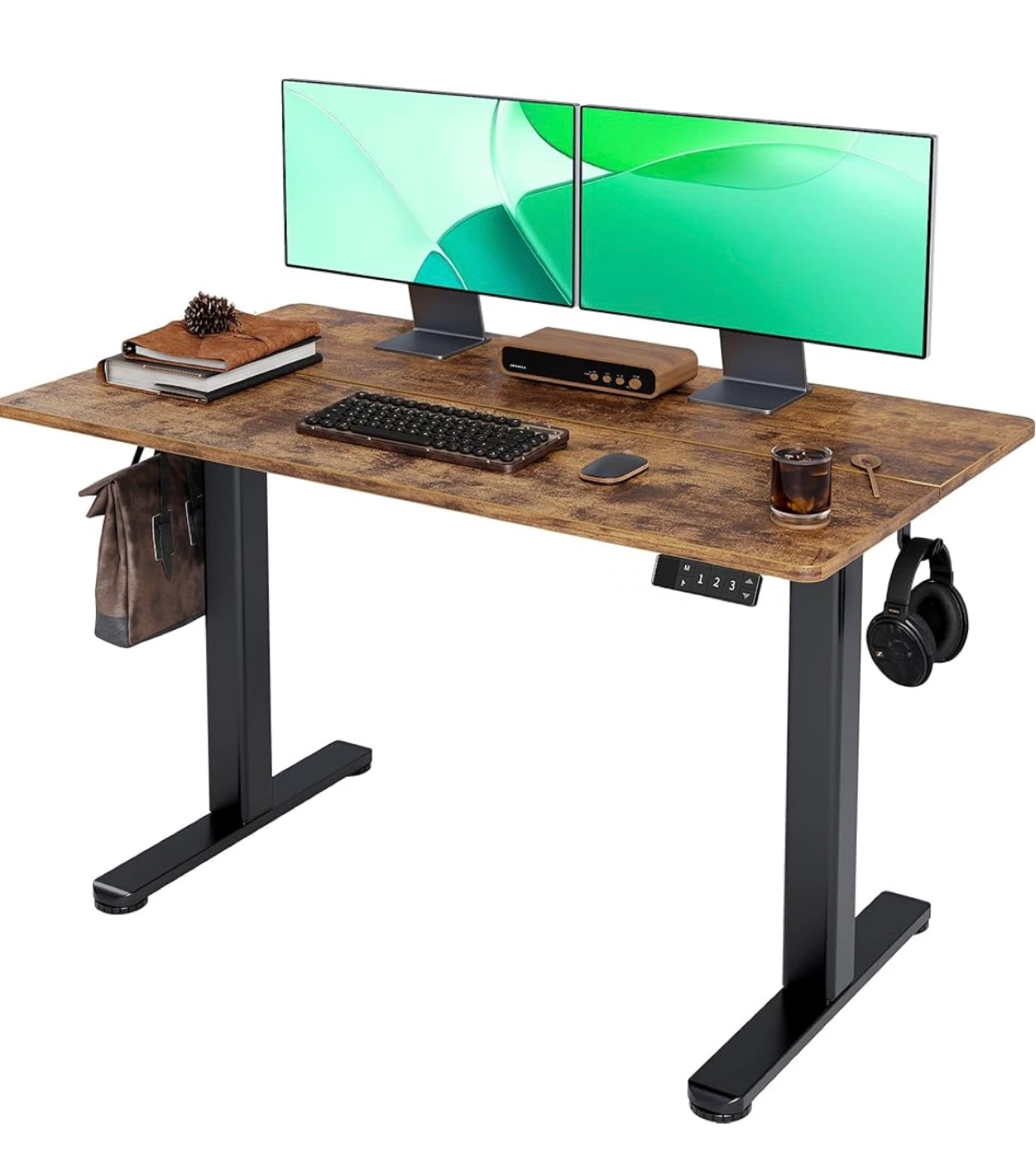 Adjustable Standing Desk with Wood Top - photo 2