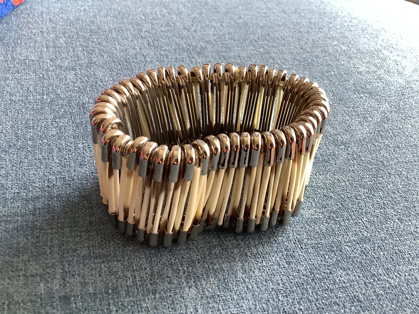 Unique Hd Crafted Indigenous Safety Pin Quill Bracelet 🐞