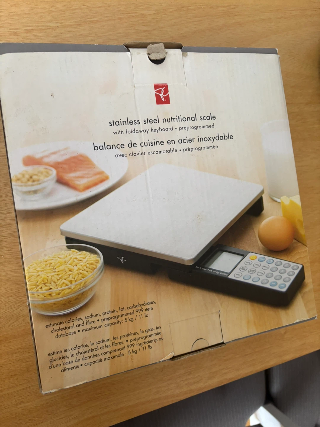 PC Stainless Steel Nutritional Scale with Foldaway Keyboard
