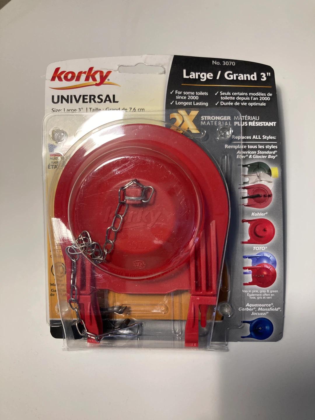 Korky Universal Large 3" Toilet Flapper