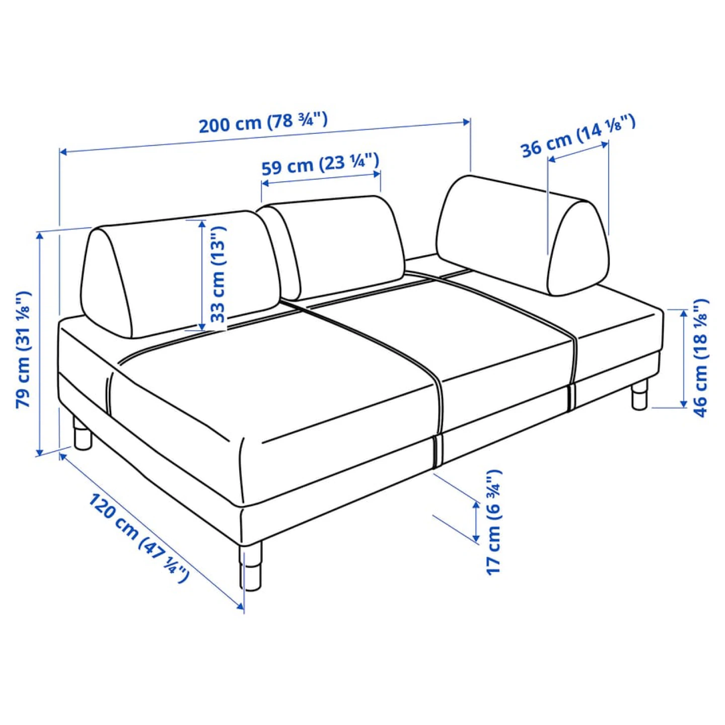 IKEA FLOTTEBO Sofa Bed - photo 3