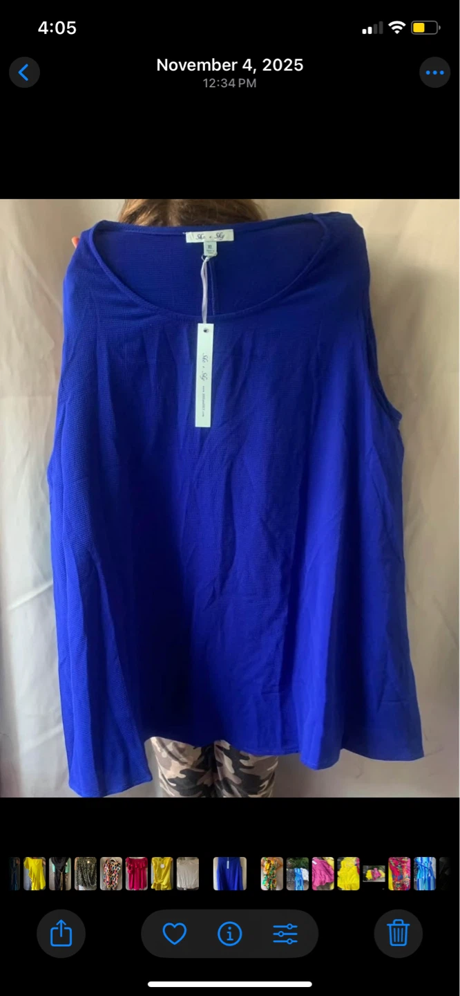 SG + SG Blue Sleeveless Top