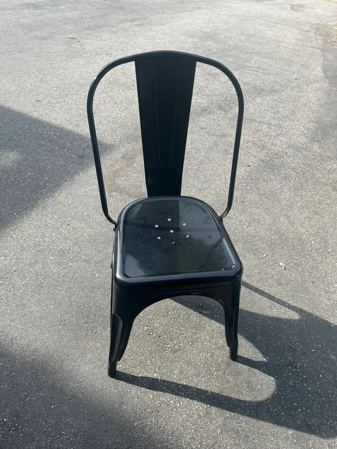 Black Metal Tolix Style Dining Chair - photo 2