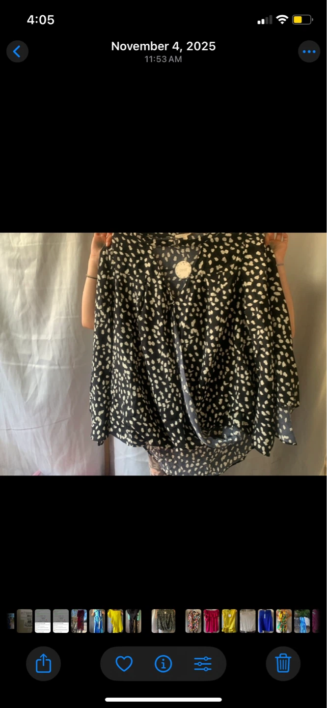 Black and White Speckled Blouse