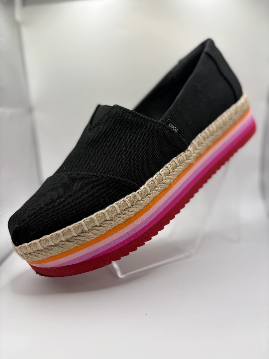 7.5 - TOMS Black Espadrille Platform Shoes - Women's Size 7.5 - photo 5