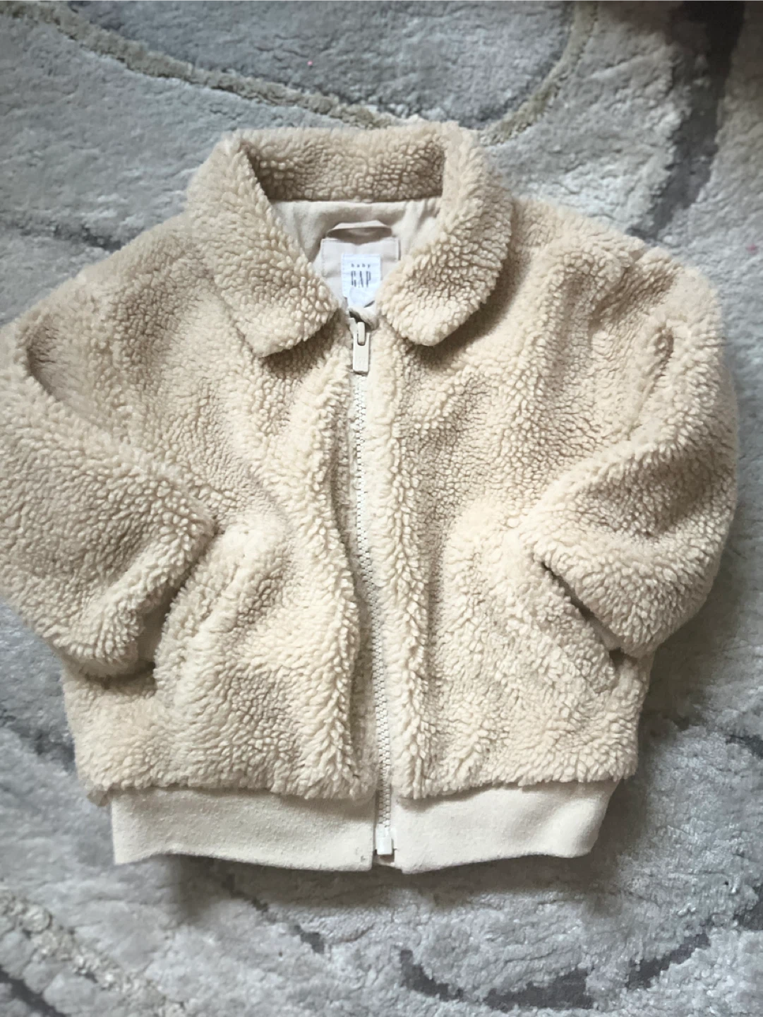 GAP Baby Fleece Jacket - Beige - 18-24 Months
