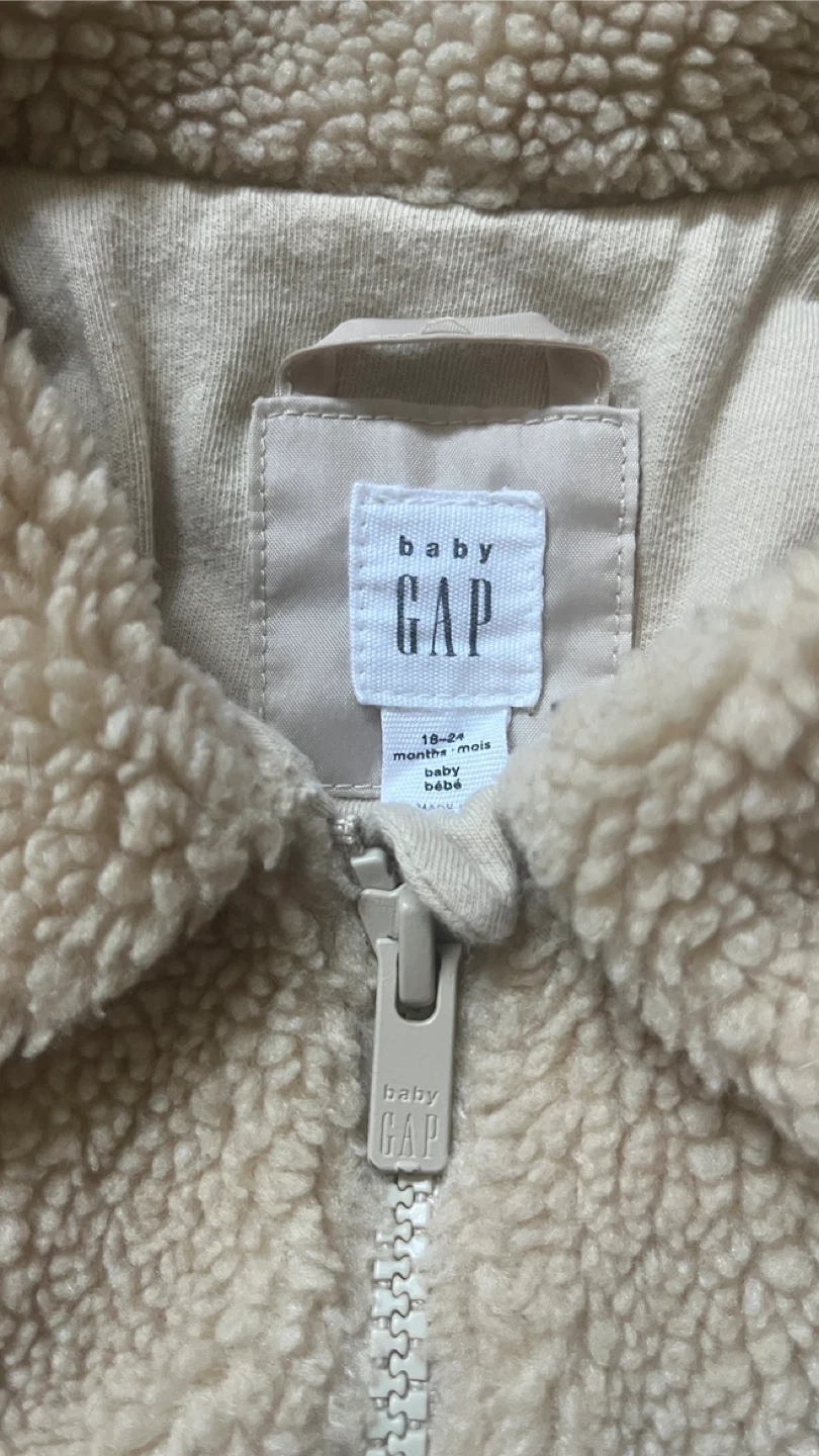 GAP Baby Fleece Jacket - Beige - 18-24 Months - photo 2