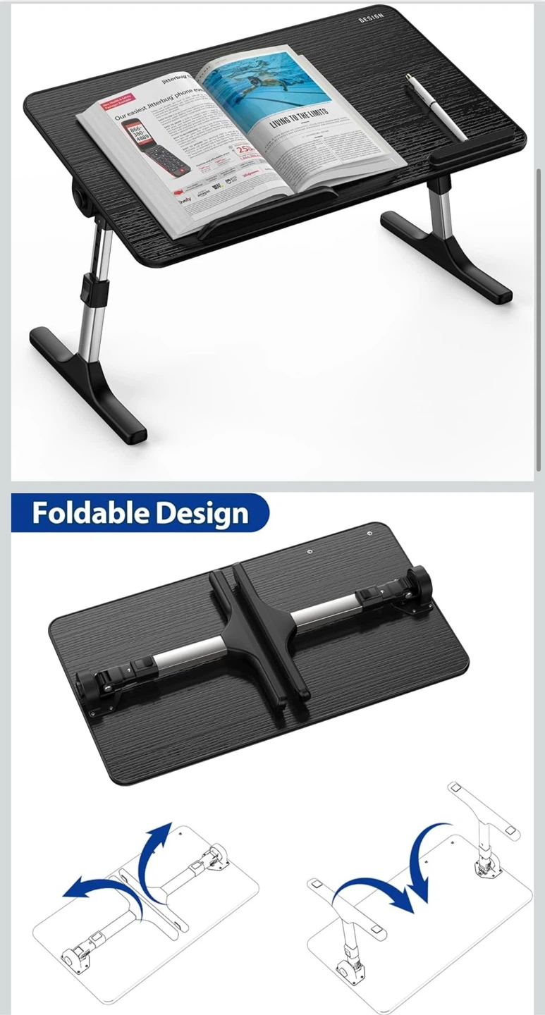 Adjustable Laptop Bed Tray Table - photo 2
