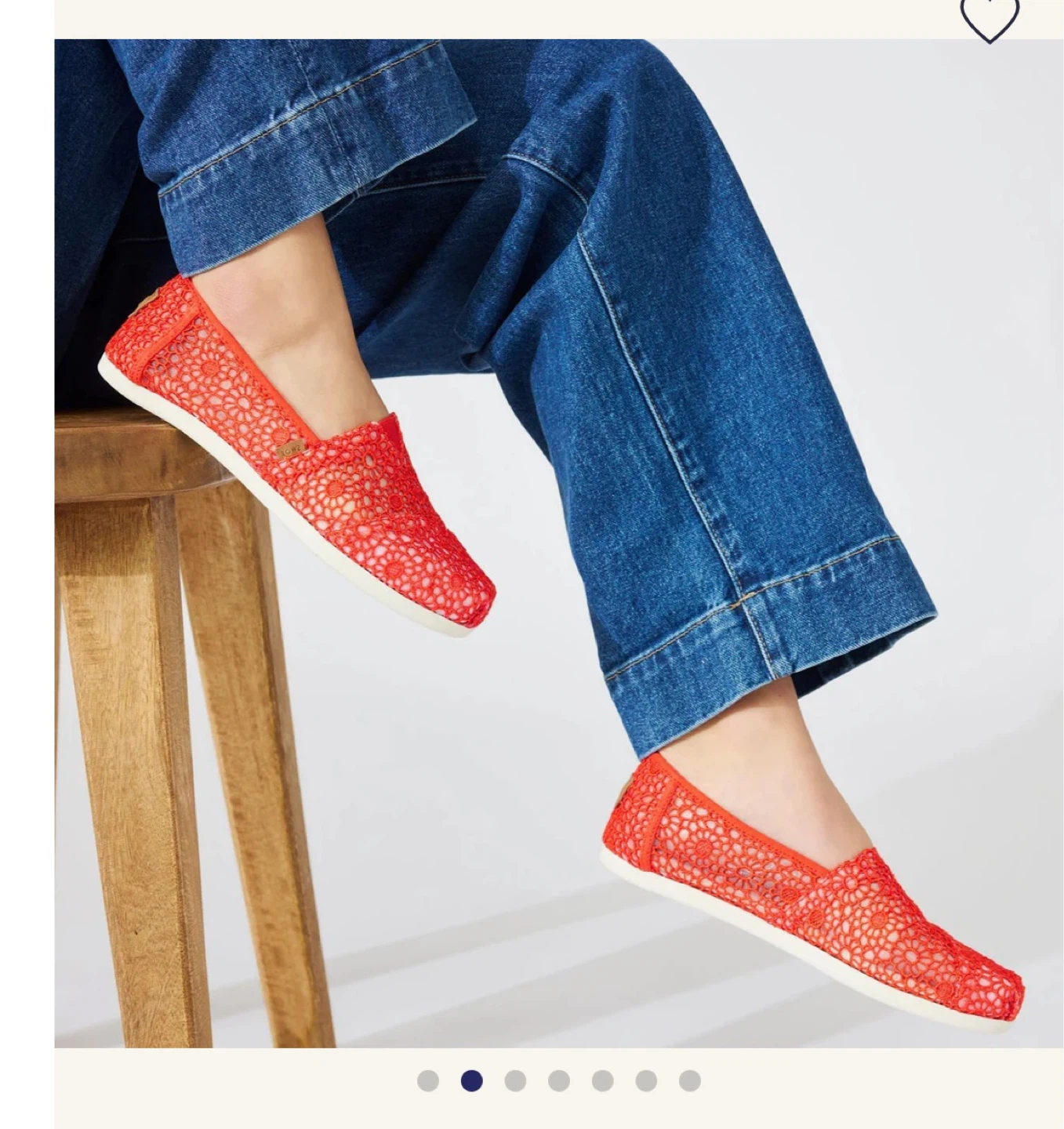 7.5 - NEW in box! TOMS Crochet Flats “Orange” - photo 2