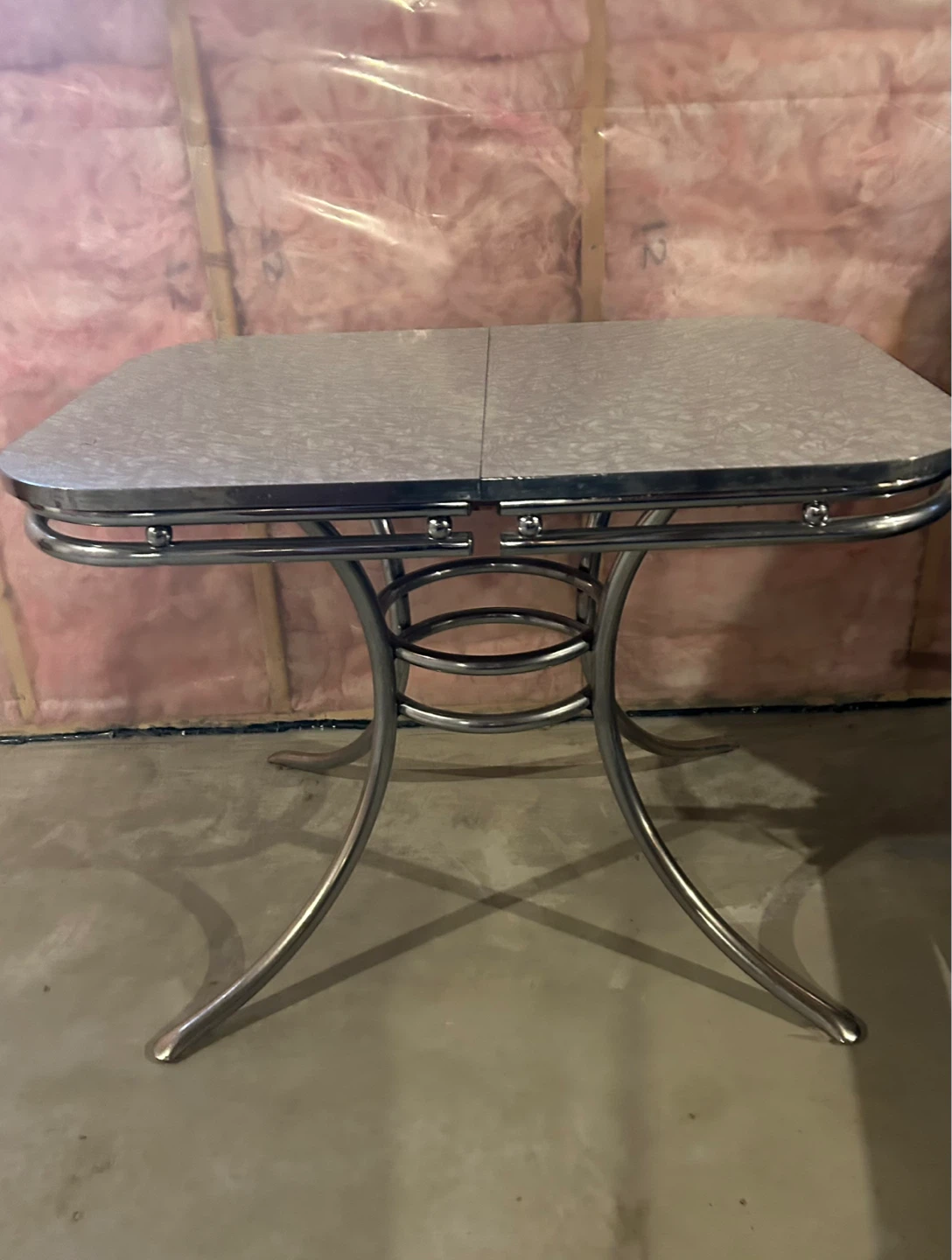 Vintage Chrome and Laminate Kitchen Table