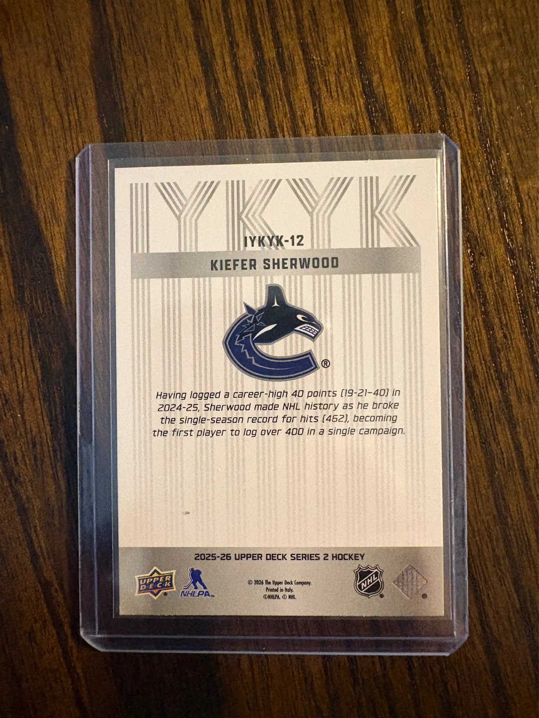 2025-26 Upper Deck Series 2 Hockey Card - Kiefer Sherwood - photo 2