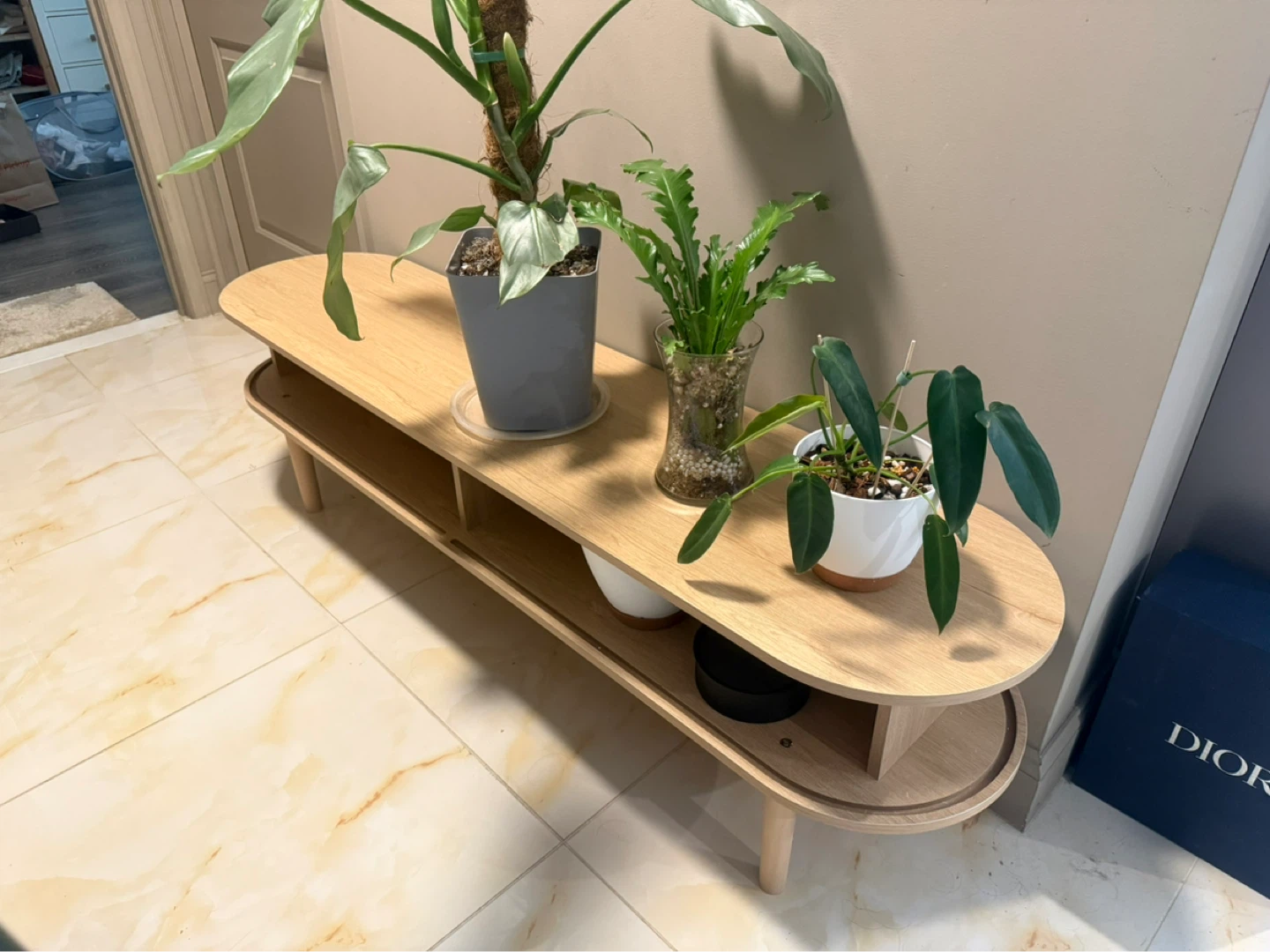 Open shelf Media Console