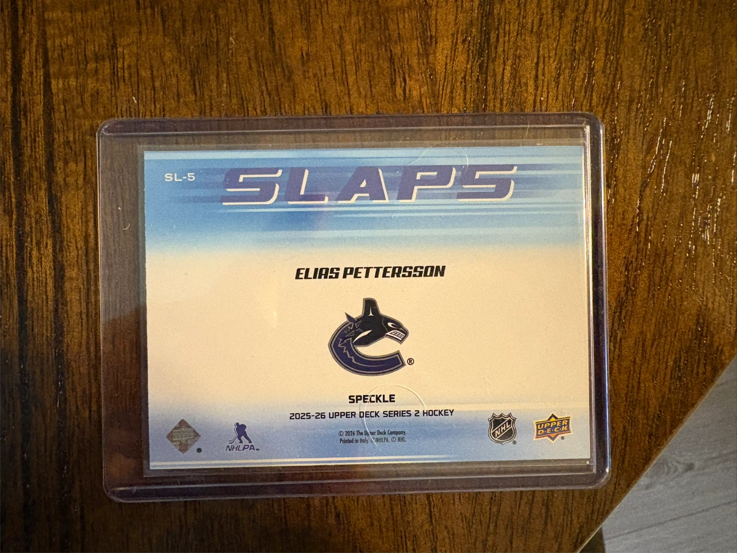 Elias Pettersson SLAPS Hockey Card - photo 2