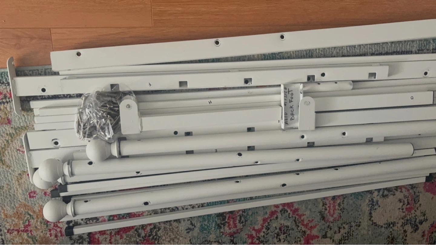 White Metal Daybed Frame with Trundle - photo 4