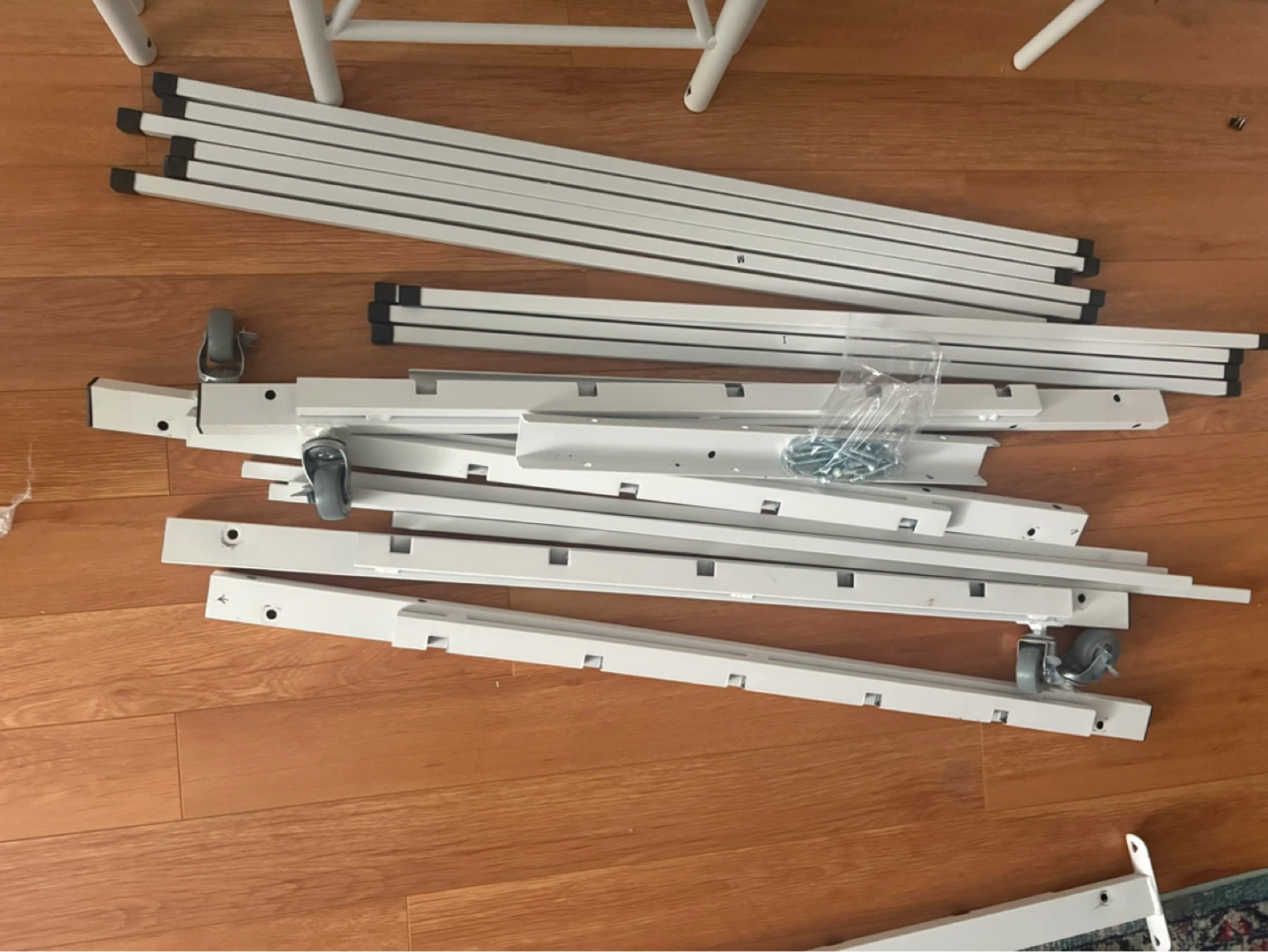 White Metal Daybed Frame with Trundle - photo 3