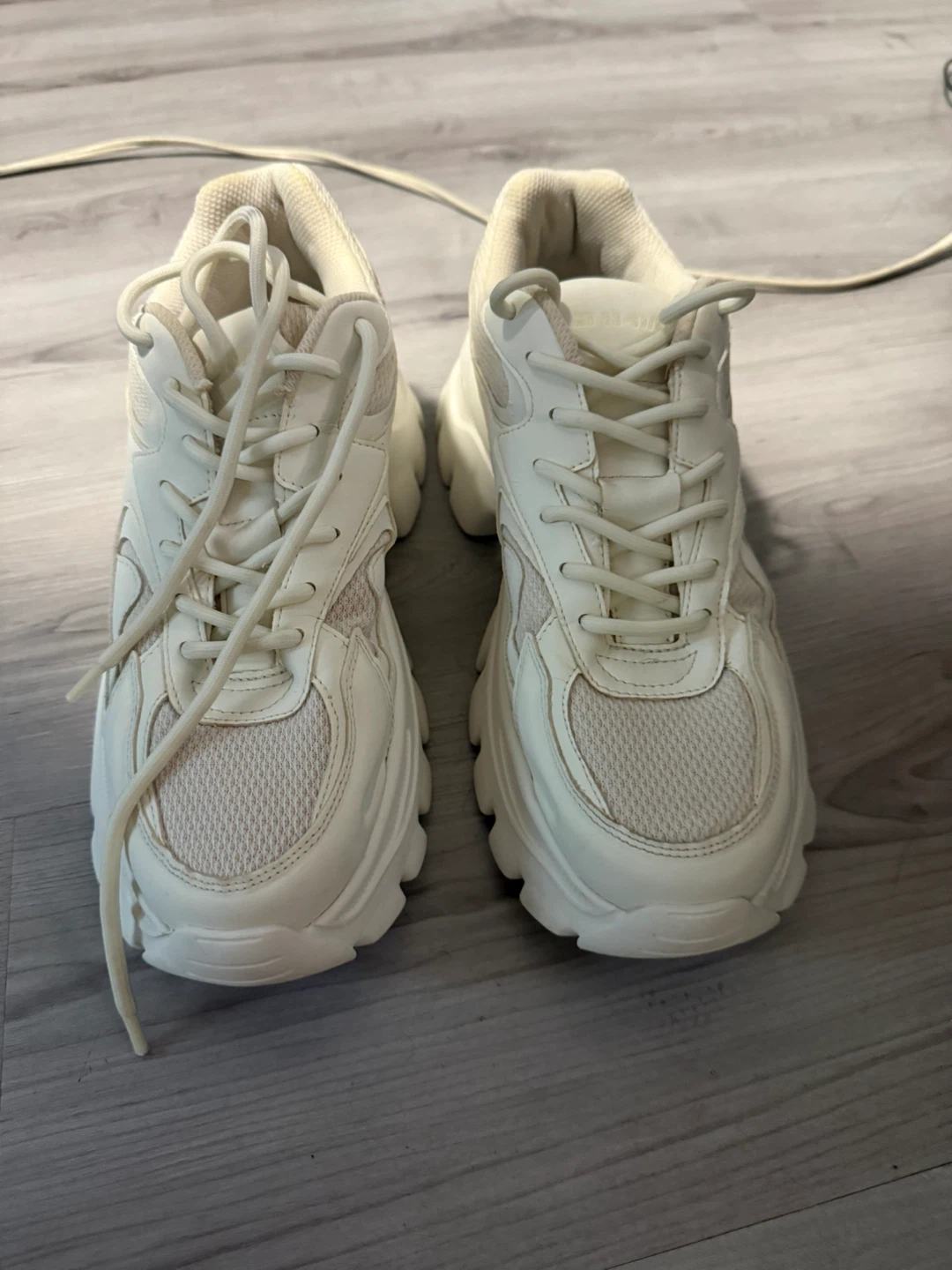 White Chunky Platform Sneakers - photo 3