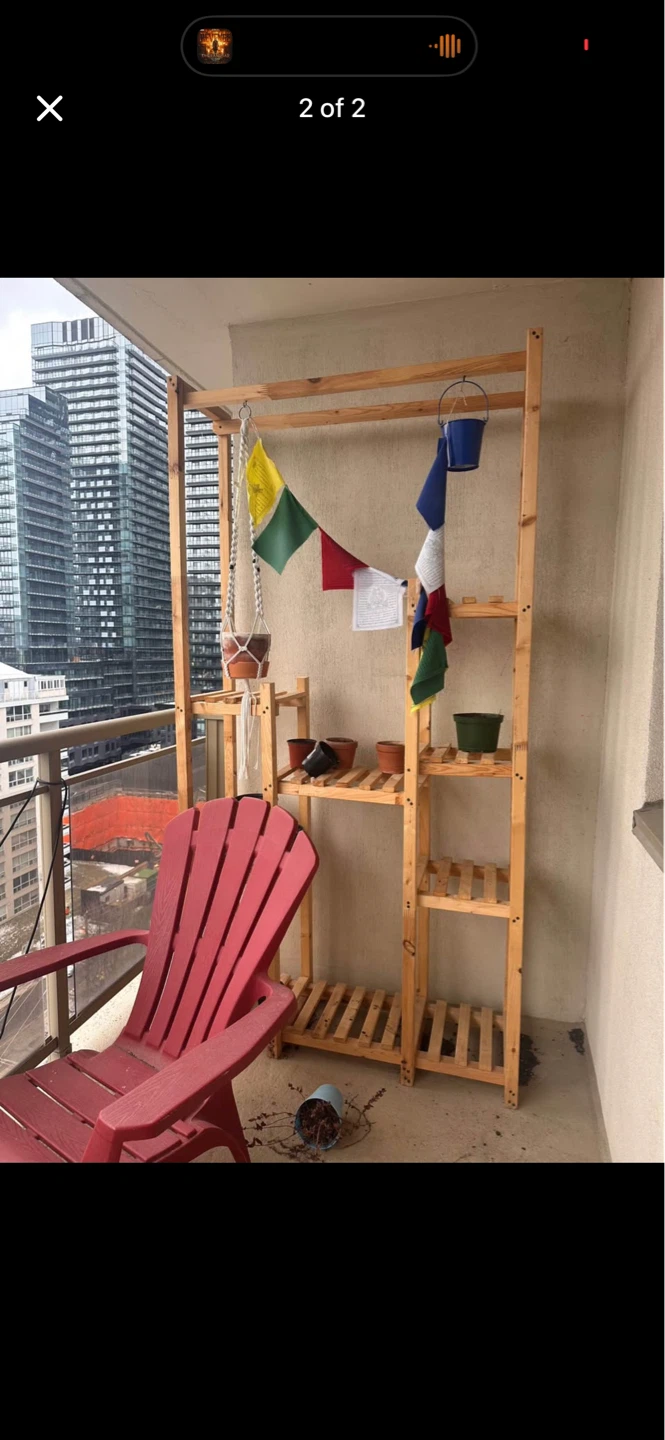 Wooden plant shelf 7 ft - photo 3