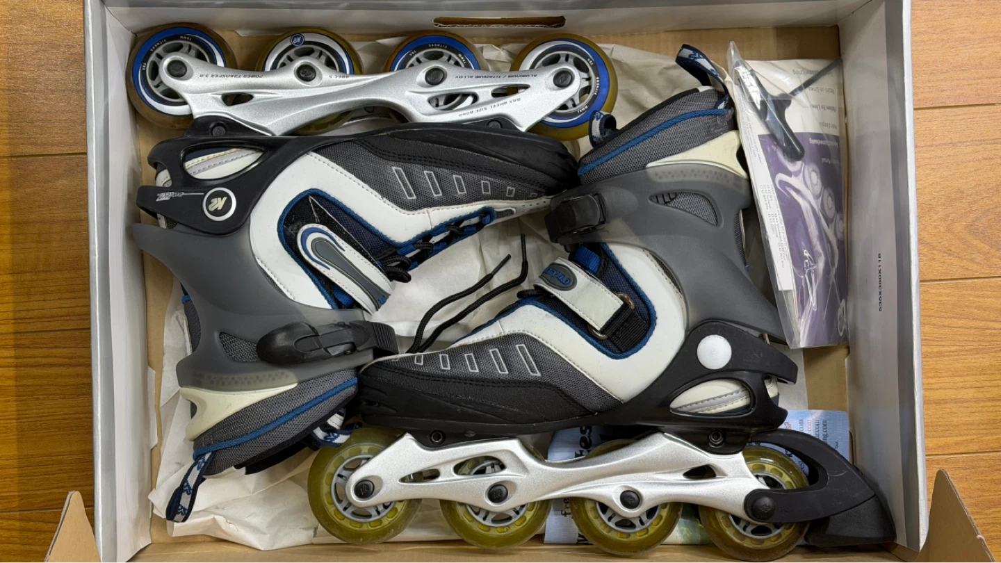 K2 Velocity 4.0 Inline Skates (Men's Size 9) + Protective Set - photo 3