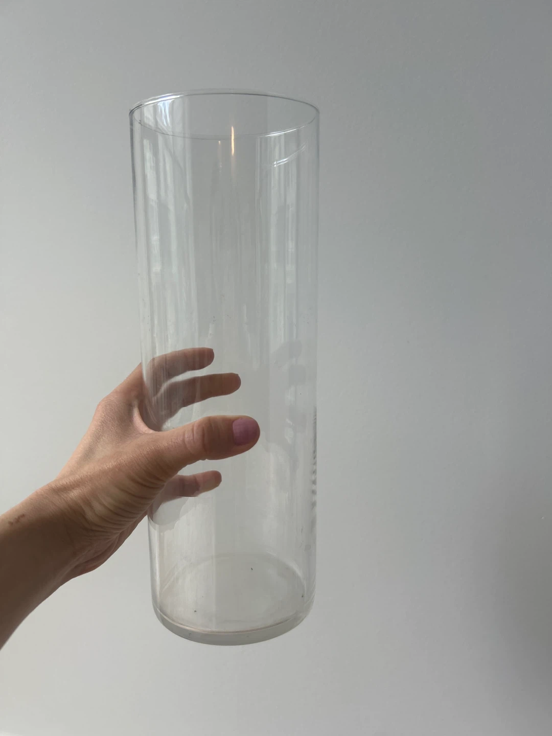 Clear Glass Cylinder Vase - photo 2