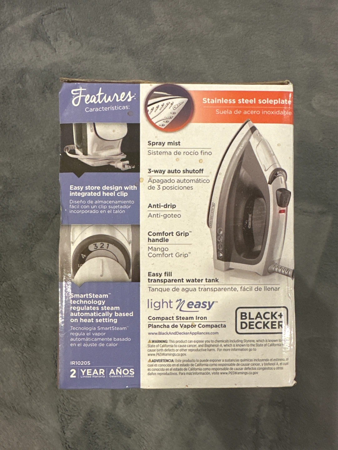 Black+Decker Light 'N Easy Compact Steam Iron - photo 3