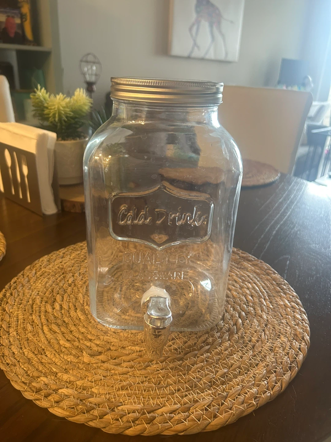 Glass Drink Dispenser with Spigot