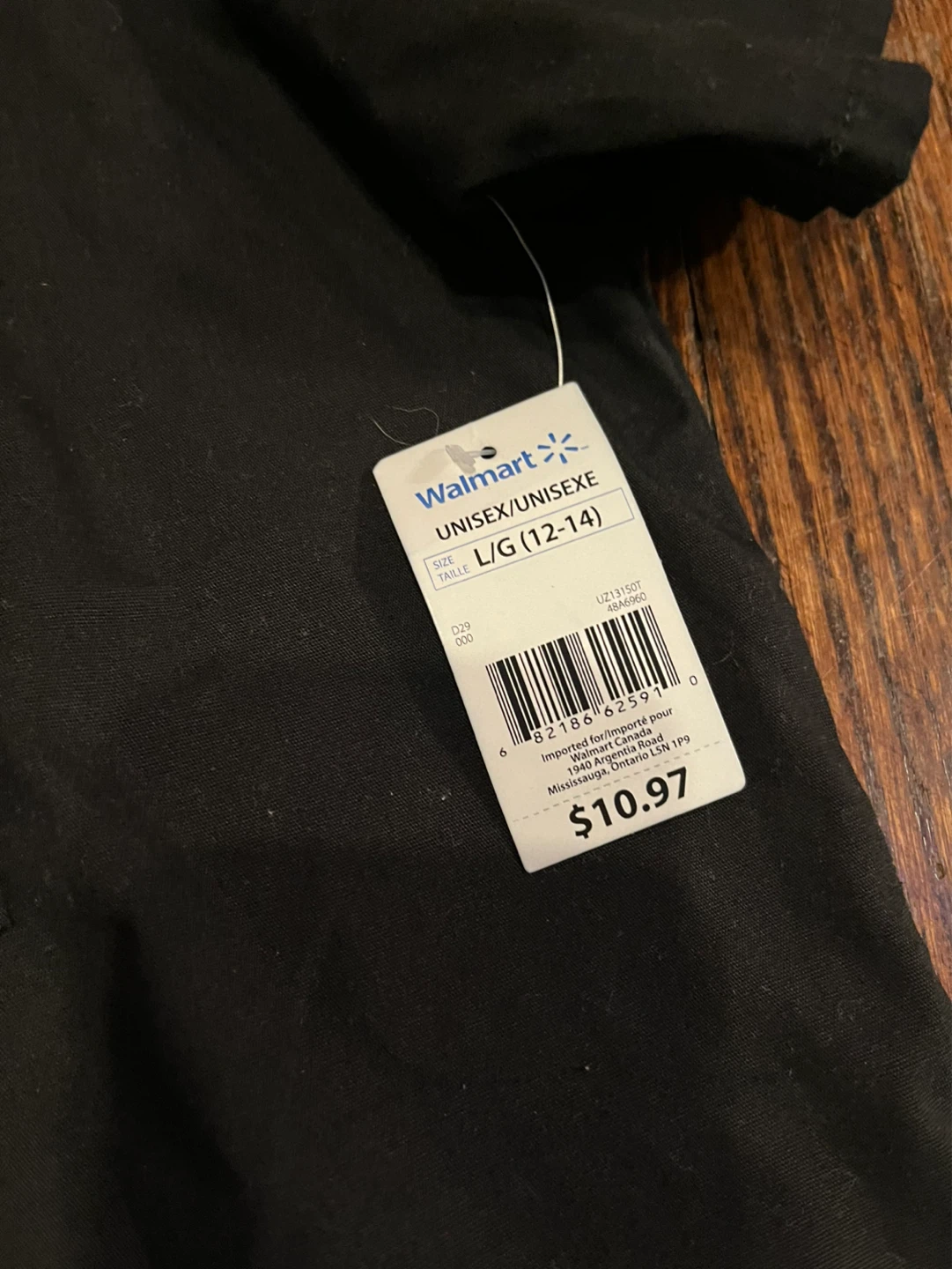 Black Unisex Scrub Top - Size L/G - photo 2