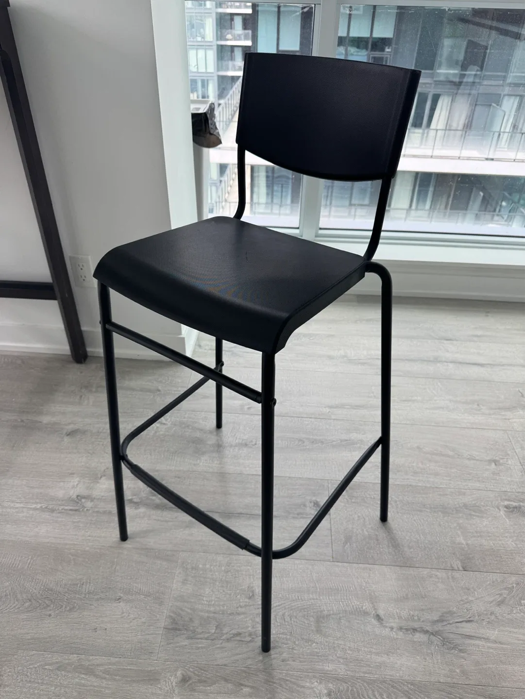 Set of 2 Ikea Black Bar Stool Chair
