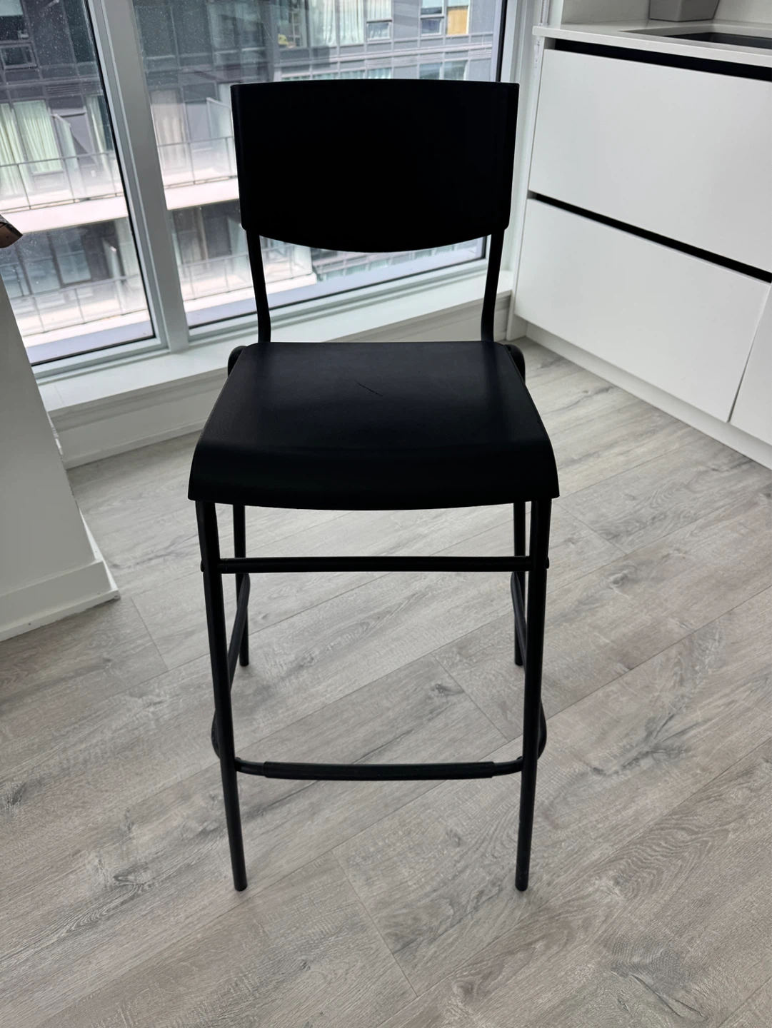 Set of 2 Ikea Black Bar Stool Chair - photo 3