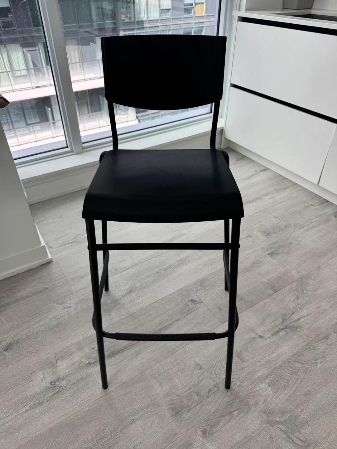 Set of 2 Ikea Black Bar Stool Chair - photo 3