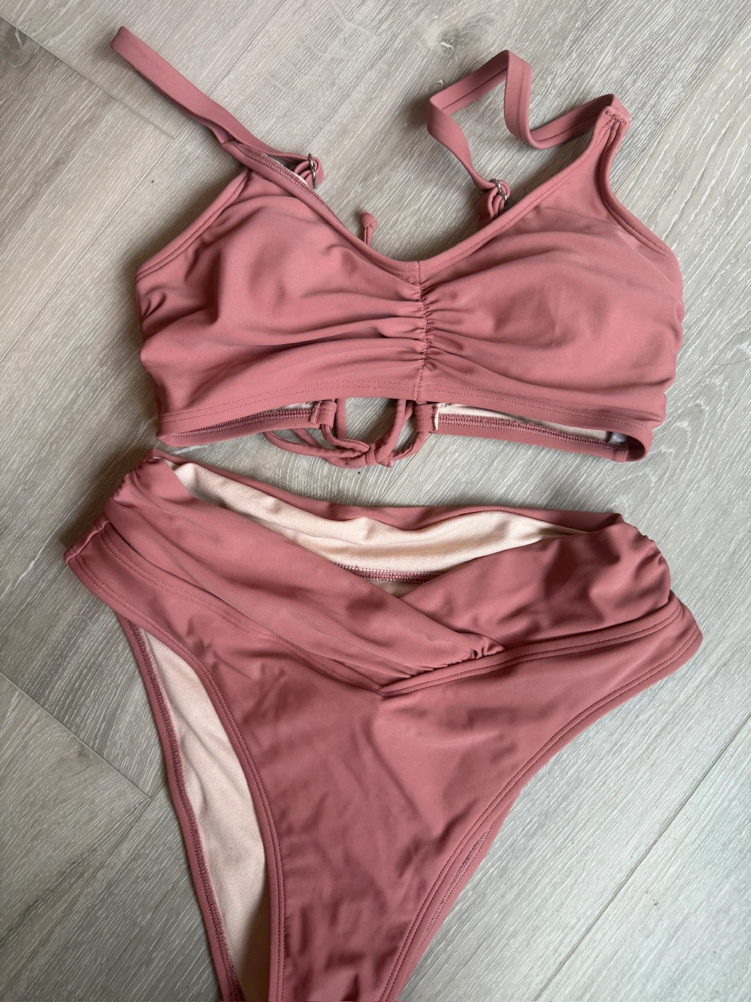 Cupshe Pink Ruched Bikini - XS