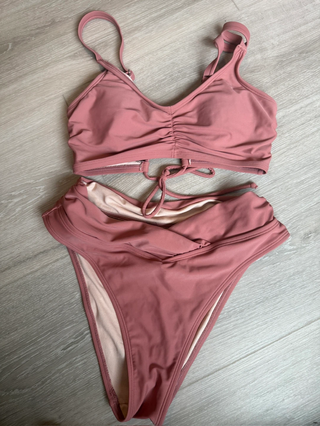 Cupshe Pink Ruched Bikini - XS - photo 2