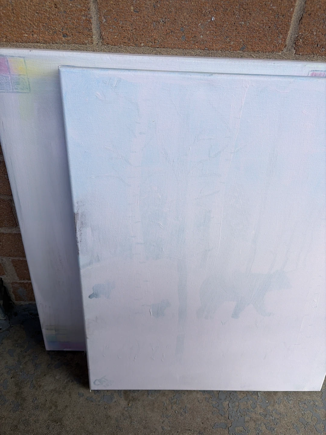 Painted over Blank Canvases - Set of 2