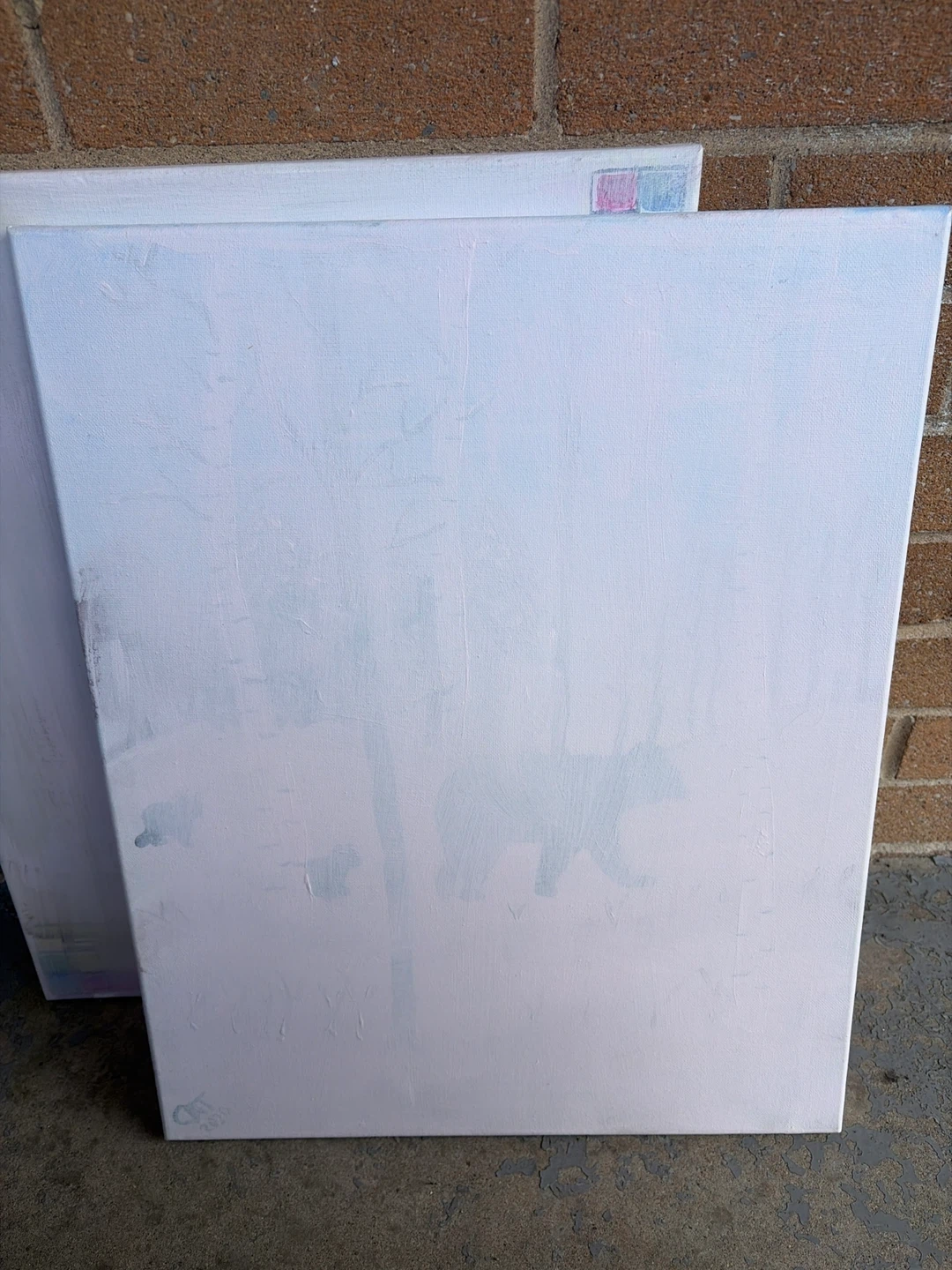 Painted over Blank Canvases - Set of 2 - photo 2
