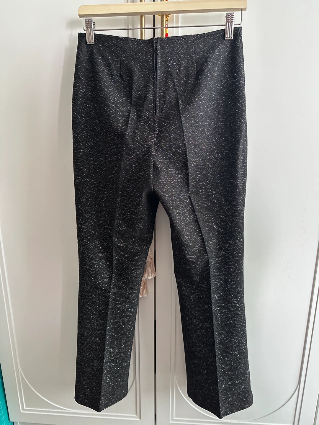 Vintage FAIRWEATHER STUDIO Black Sparkle Pants - Size S - photo 2