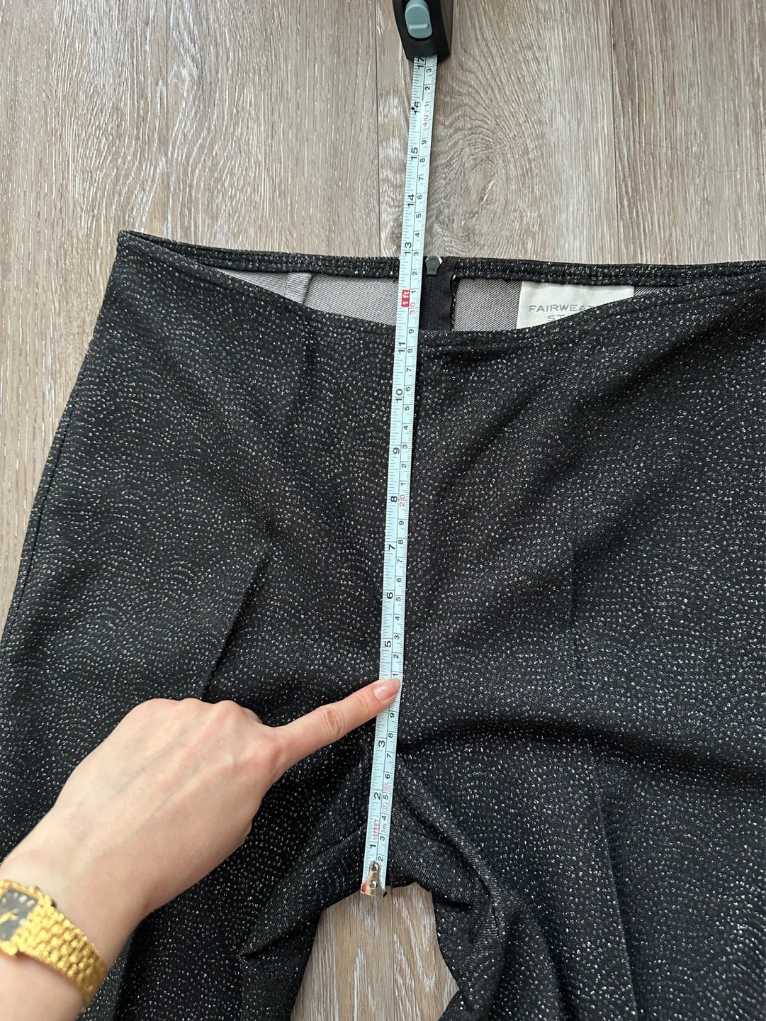 Vintage FAIRWEATHER STUDIO Black Sparkle Pants - Size S - photo 5