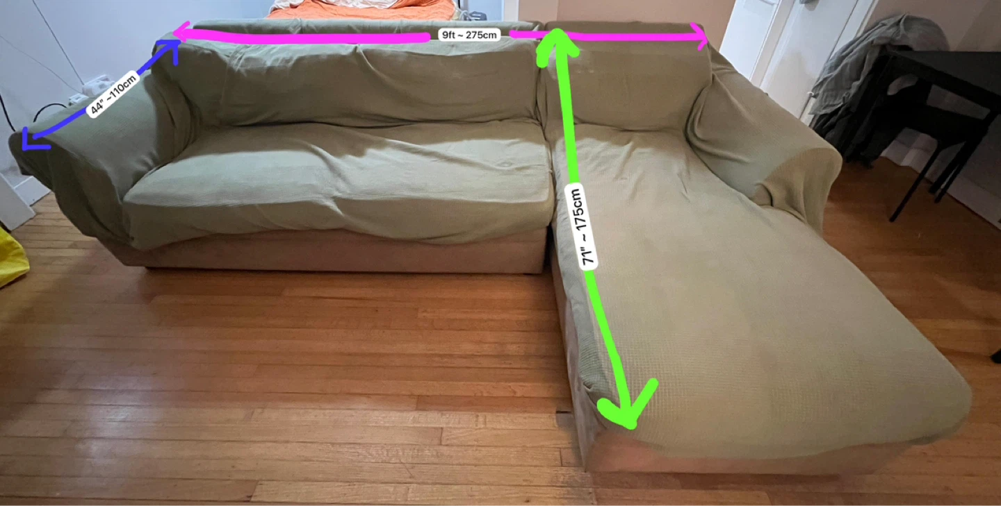 Free Sectional Sofa with Chaise