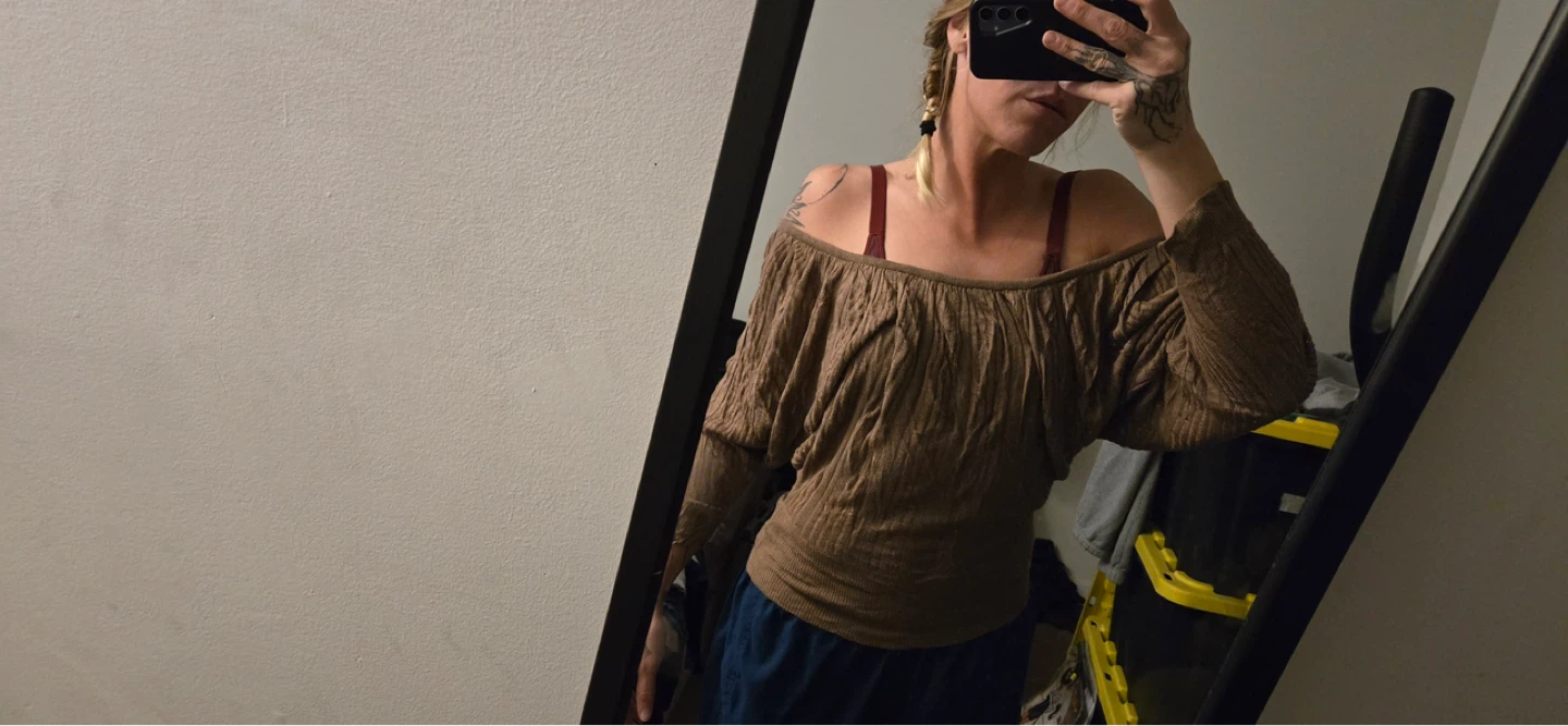 Caramel Beige Off Shoulder Top