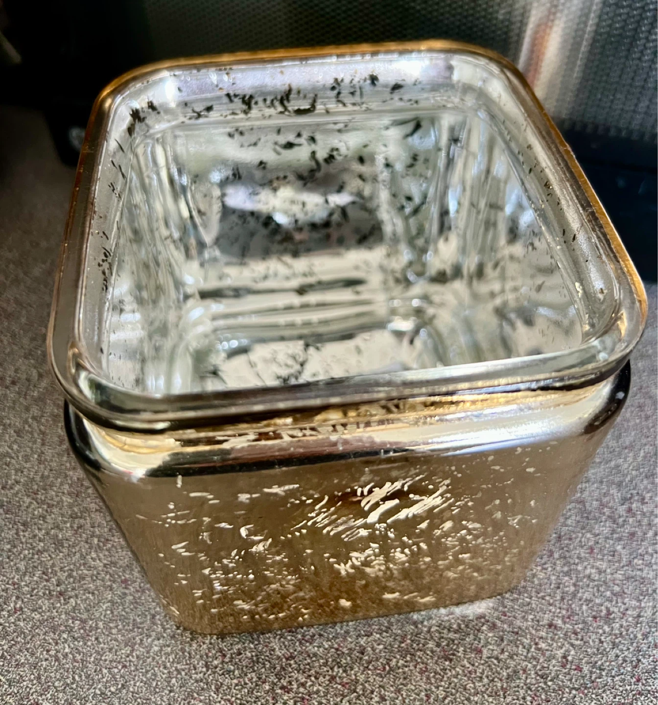 Metallic Gold Coated Glass Vase or Planter - photo 2
