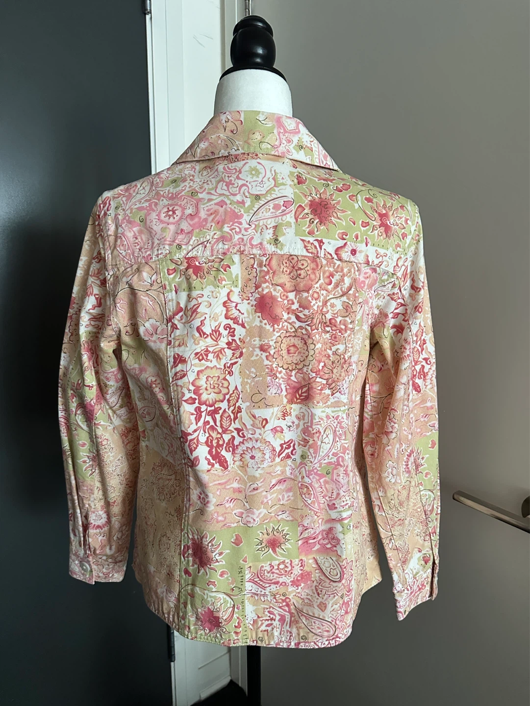 Vintage Tradition Floral Denim Jacket - Size 10 - photo 3