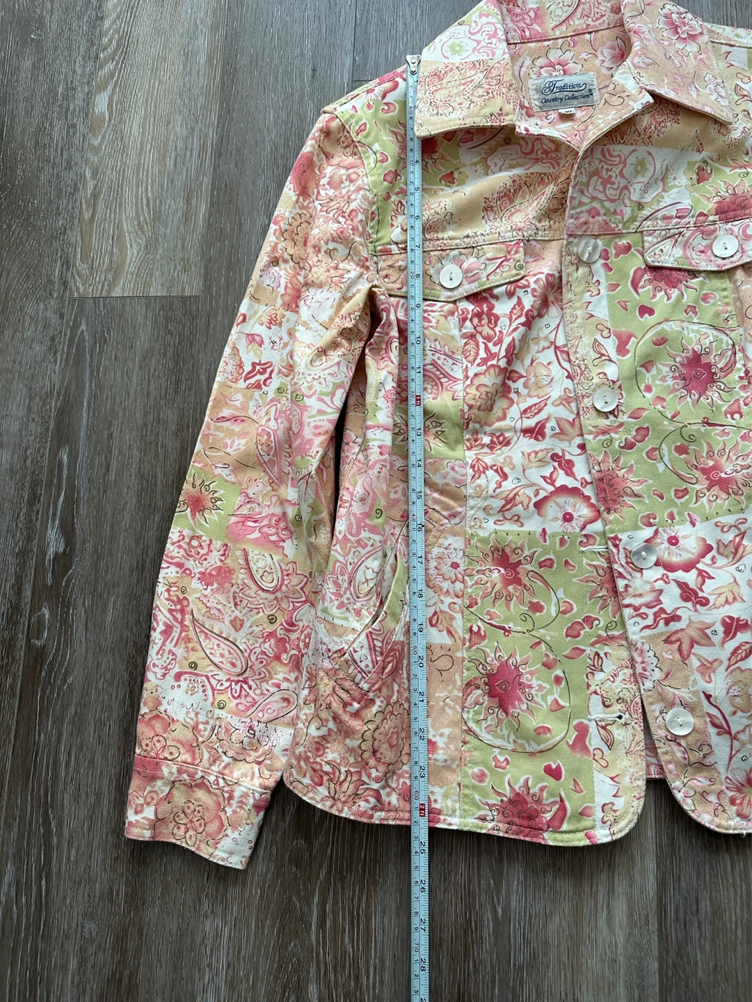 Vintage Tradition Floral Denim Jacket - Size 10 - photo 5