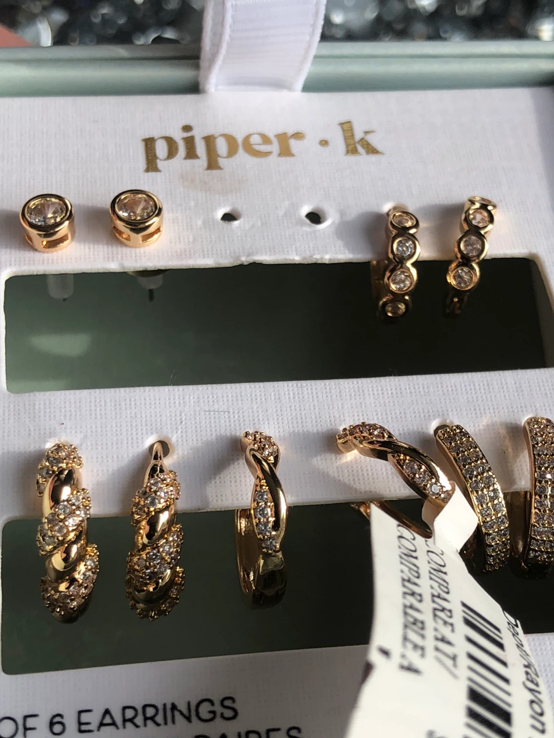 5 Sets! Piper-K Gold-Tone Crystal Earring Sets - photo 2