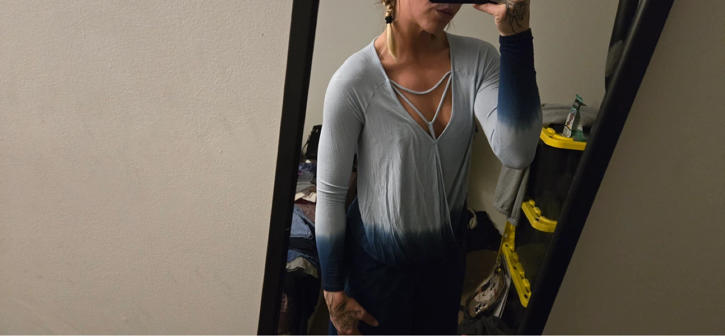 Ombré Blue Long Sleeve