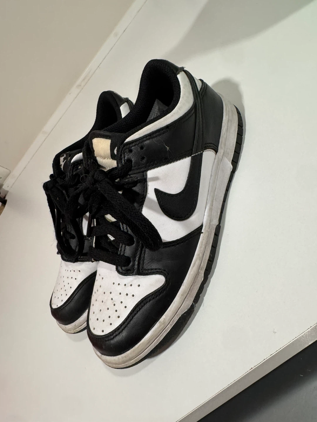 Nike Dunk Low TD Shoes Black White Size Toddler 8C